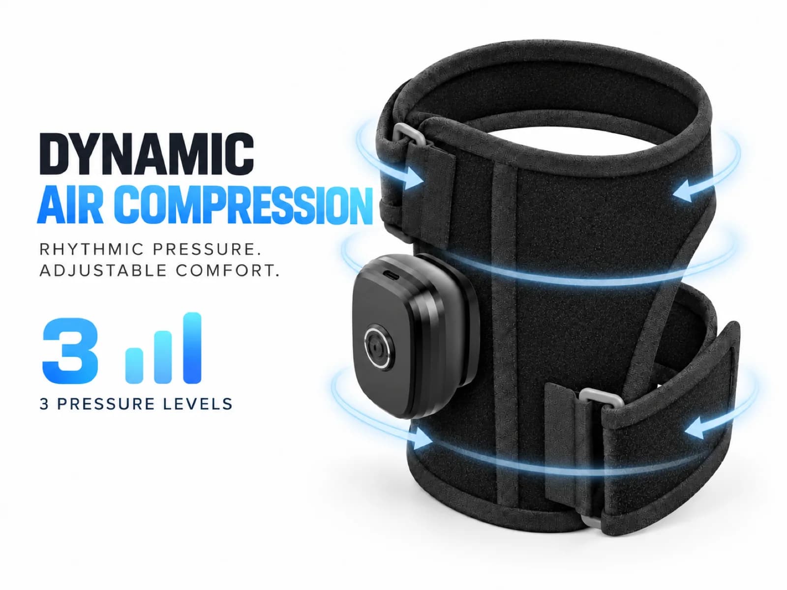 Dynamic rhythmic air compression mechanism on JMZ-722 with three adjustable pressure levels