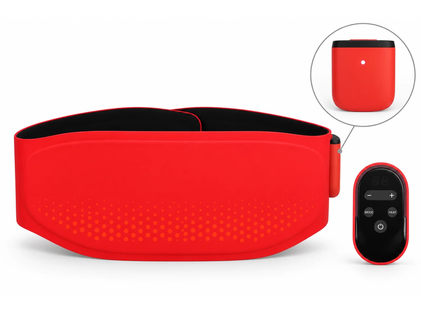 JMZ-723 Rechargeable EMS & Heated Waist Belt actual product sample