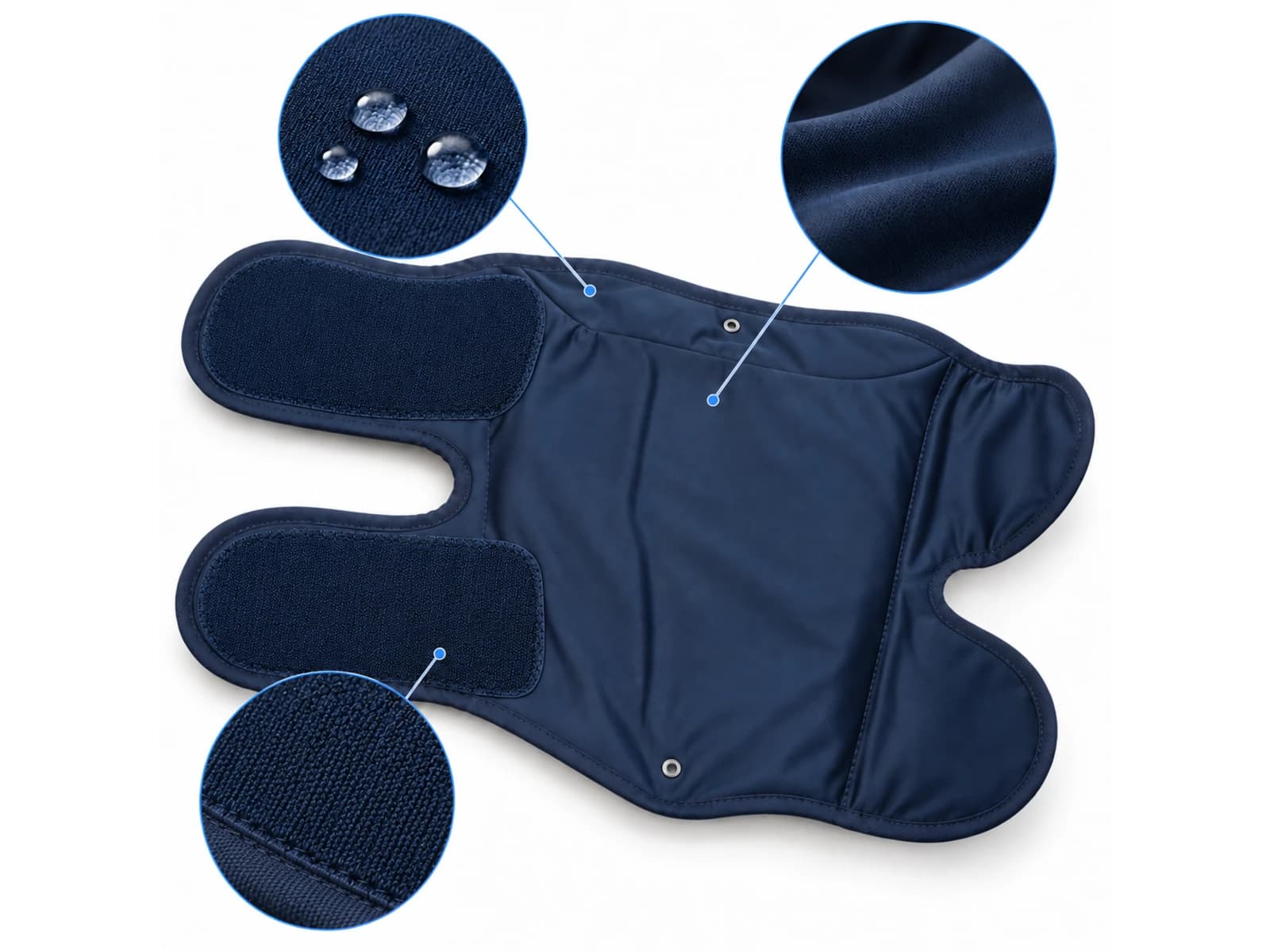 JMZ-818 fabric layers and adjustable hook-and-loop closures