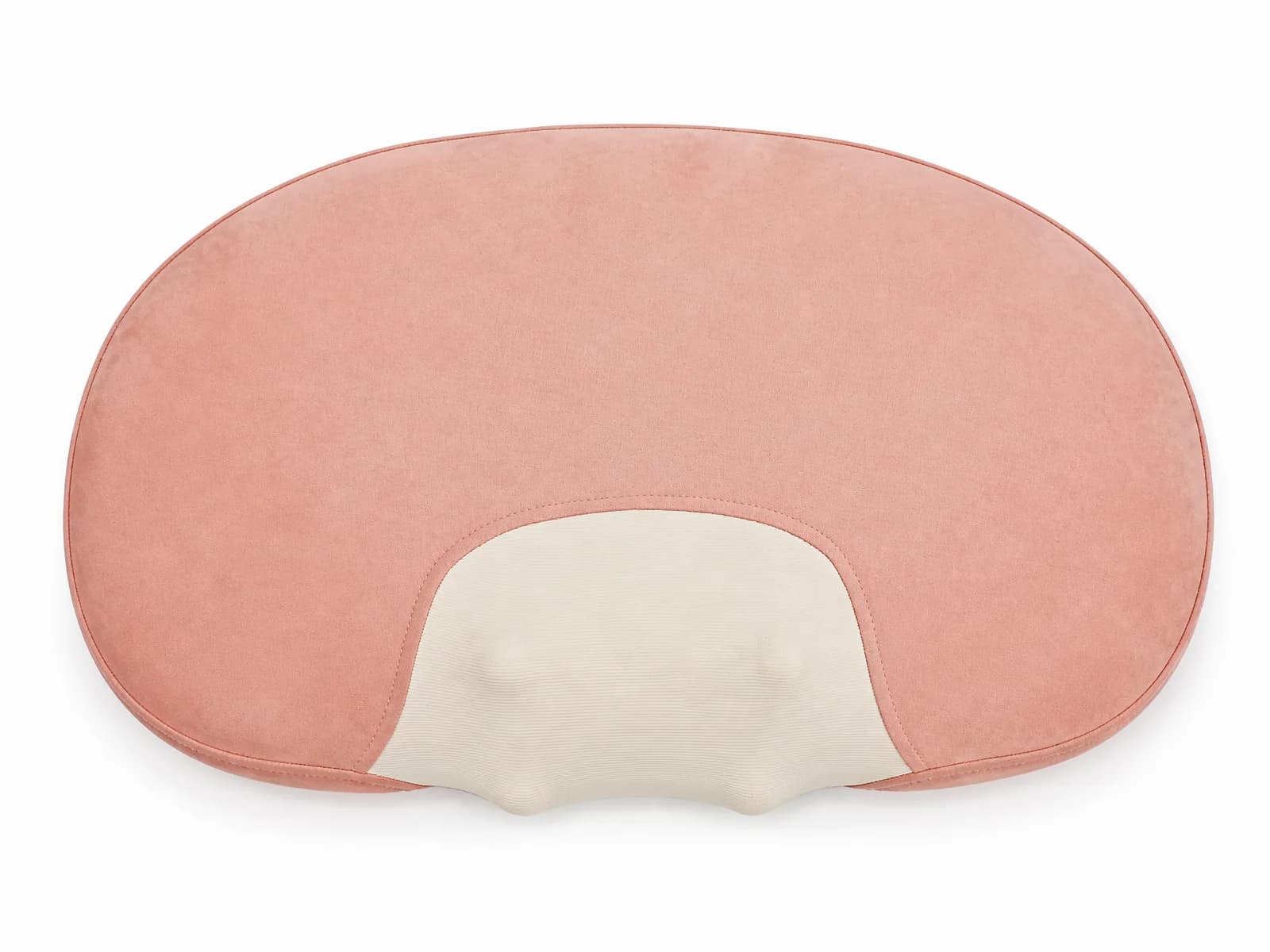 Top view of the JMZ-CSPL002 ergonomic neck pillow highlighting raised bilateral kneading nodes