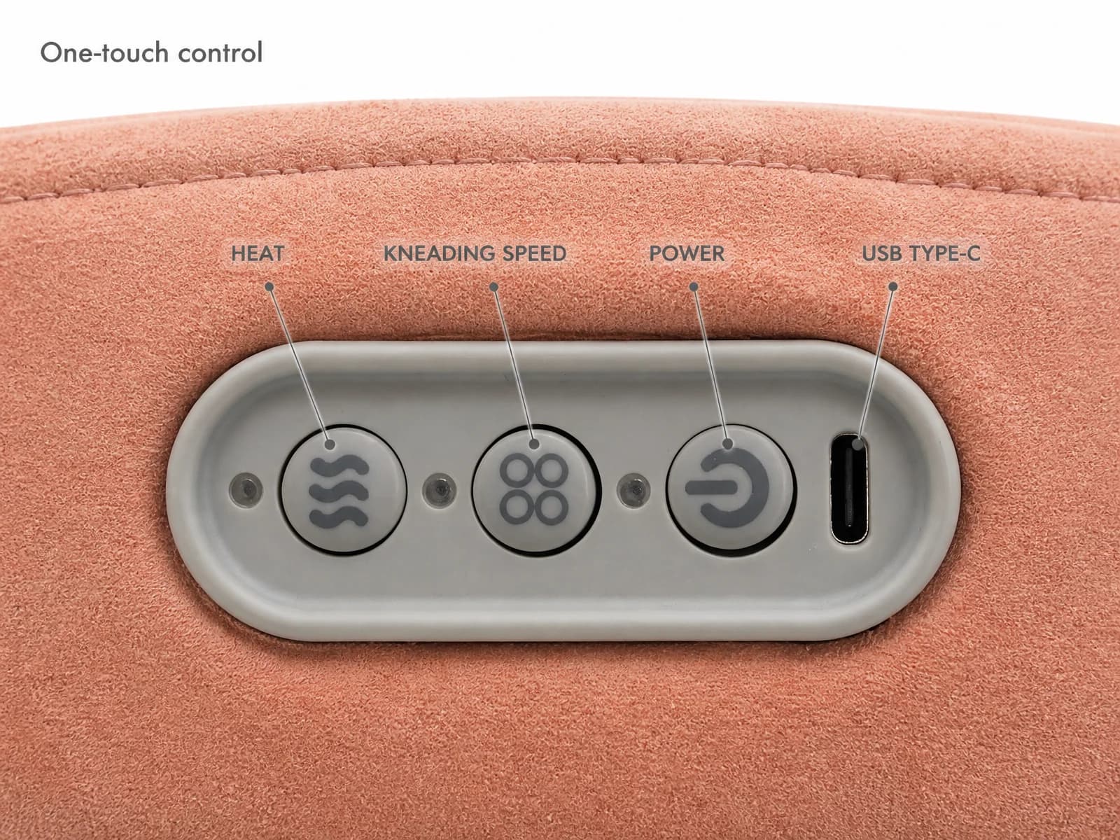Close-up diagram of control buttons for power toggle, kneading speed switch, heat activation, and direction reverse