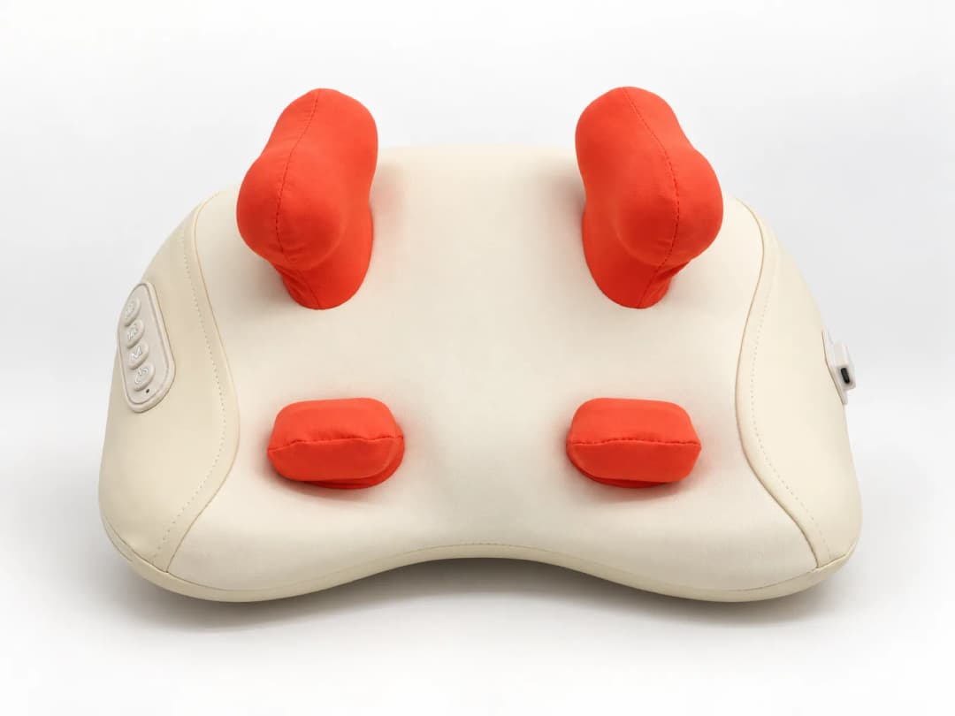 JMZ-706H cream and orange four-point neck massage pillow